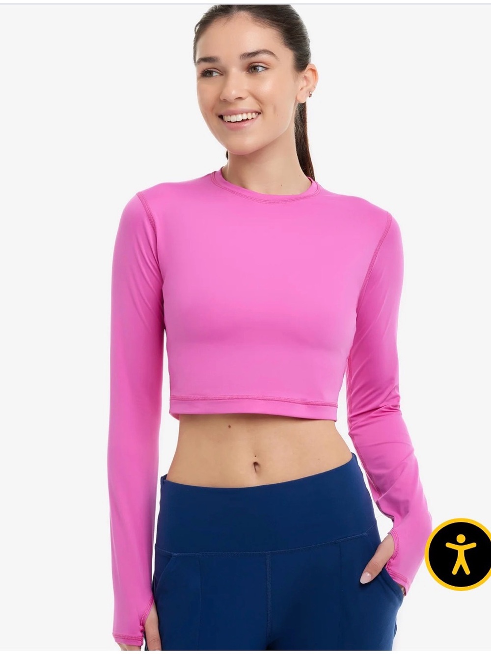 BloqUV Women’s Everyday Crop Top / Rash Guard in Bubble Gum (Pink)